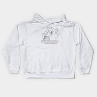 Dog and roses Kids Hoodie